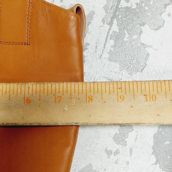 NEW Nordstrom Oliver Brown Leather Slip On Block Heel Riding Boots D211 - Picture 9 of 11